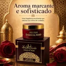 Creme Hidratante Corporal Sabah Al Ward 200g Concentrado Loção Árabe Perfumado