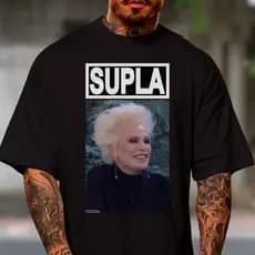 Camiseta Meme "Supla Ana Maria Braga" Semelhantes Zueira Unissex Quase Irmãos Engraçada