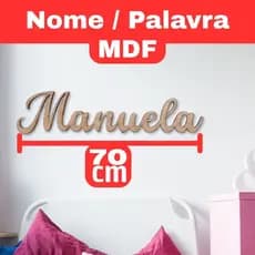 Nome ou Palavra Grande em MDF Letreiro Decorativo