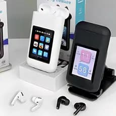 Fone de Ouvido 3 em 1 Bluetooth sem fio Power BanK Com Tela 2.8 Polegadas Jogos Multifuncional