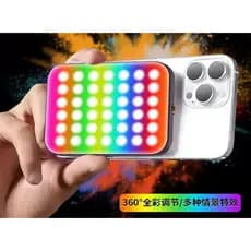 Luz LED Magnética Recarregável para Celular, Notebook e Câmera | 3 Tons Ajustáveis, RA95+, USB-C, Portátil