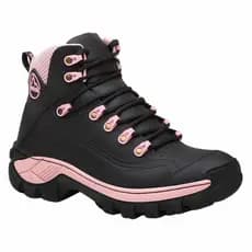 BOTA FEMININA COTURNO COM C.A APROVADO COURO LEGÍTIMO CONFORTO, RESISTÊNCIA E ESTILO PARA TRILHAS E DIA A DIAO