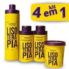 Kit Progressiva Lisoterapia Hidralize Sem Formol + Shampoo Condicionador Máscara Reconstrutora 4x1