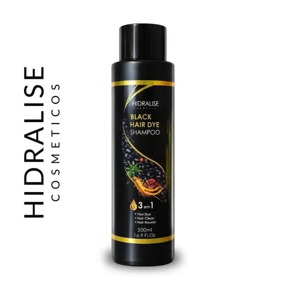 Shampoo Black Hair 500ml Escurecedor Auxilia na Manutenção da Cor Escura Gradual grizalhos
