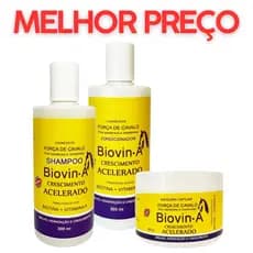 Kit Crescimento Capilar Biovin-A Força de Cavalo Vivance Cosméticos 3x300ml