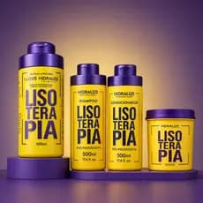 Kit Progressiva Lisoterapia Sem Formol 500mL Shampoo Condicionador Máscara Reconstrutora  4 x 1