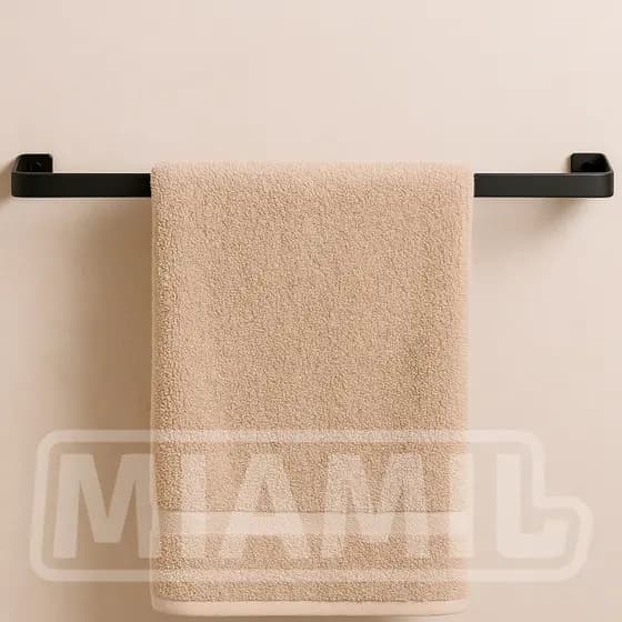 Suporte Porta Toalhas Premium em Aço Carbono — Preto Fosco, Anti-Ferrugem