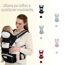Banco de Cintura Para Bebê  Carrier Premium Mochila Canguru Confortável Seguro para Passeio Diário