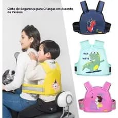 Cinto De Segurança Infantil Ajustável Com Proteção Antqueda Perfeito Para Viagens Em Moto