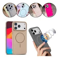 Capinha case Silicone magsafe indução Magnética Para iPhone 11 12 13 14 15 16 17 pro air promax