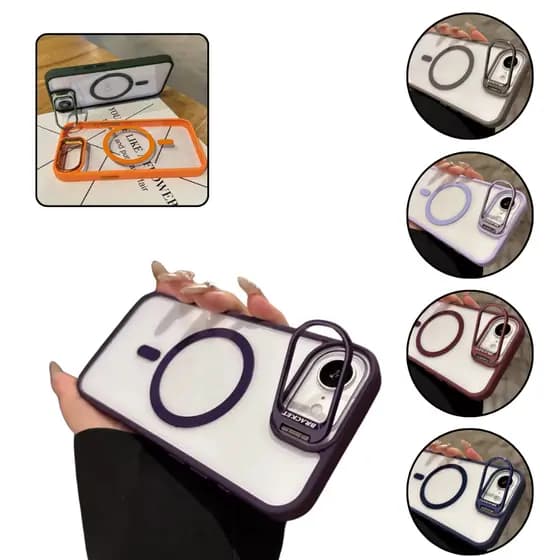 Capa Capinha case Magnética magsafe Indução + lente proteção da câmera Luxo Para iPhone 16E