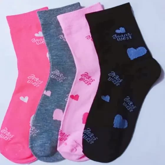 Kit 12 pares de meias femininas casuais versáteis de cano alto e da moda tamanho 35-40