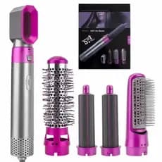 5 em 1 multifuncional estilo de ar quente pente secador de cabelo encaracolado alisamento ferramenta útil 110V ferrament