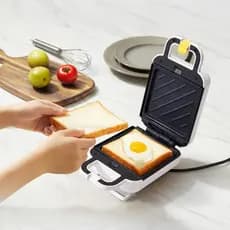 Sanduicheira Elétrica Gaabor 600W · Grill Antiaderente · Grelha Removível · Portátil · Fácil de Limpar · Compacta Rápida