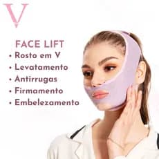 Máscara Facial De Beleza Antirrugas E Reafirmante VFace Lifting Contra Jowls