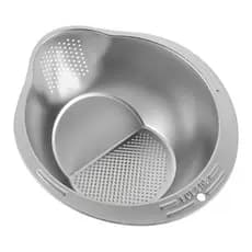 Coador De Cozinha Multiuso De Aço Inoxidável De 27 Cm Para Arroz , Macarrão E Vegetais