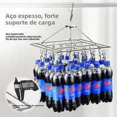 30 Prendedores Roupa Bebe Calcinha Cueca Dobrável Inox  Seguros E Resistentes