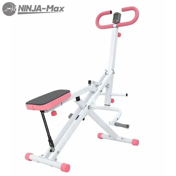 NINJA-MAX Máquina Agachamento Remo Multi Abdominal Rosca Elevação Simulador Dobrável Fitness Com Contagem inteligente