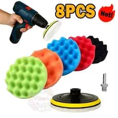 7/8/11 Peças Kit Boina Polimento Automotivo Espuma e Lã 3 Polegadas para Furadeira e Parafusadeira
