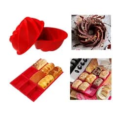 Forma De Silicone Retangular Com 9 Furos Para Bolo, Biscoito E Chocolate