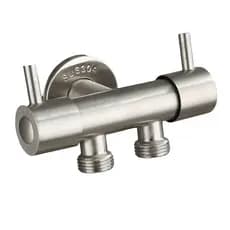 Torneira Duas Saidas Dupla Multifuncional Metal Maquina De Lavar/secar Tanque Jardim Quintal