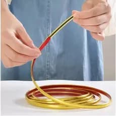 Fita plástica metalizada decoracao de pvc 6mm/12mm/15mm/20mm/27mm Com Dupla face com 5 Metros
