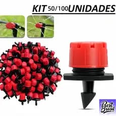 Kit 50/100 Bico Gotejador Para Irrigação Jardim Regulável 70l/h Mangueira bestseller