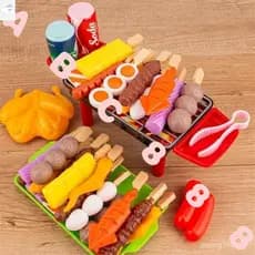 21/27Pcs Toy Kits Kits-Simulação de churrasco papel de cozinha brinquedos educativos