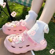 Hello kitty Sapatos de Buraco de Cão Hello kitty Acessórios de Verão Acessórios de Verão Vestido Externo