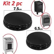 4 Tampa espalhador para boca de Fogão Esmaltec Veneza, Agata, Bali/ 2Pequeno 2 Grande