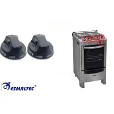 Kit 2 Botões Manipulo P/ Forno / Fogão Esmaltec Bali