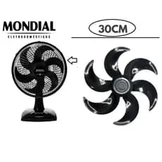 Hélice Do Ventilador Mondial Black Premium 6 Pás 30cm Preta