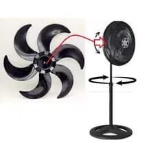Hélice Original 6 Pás 50cm para Ventiladores Ventisol Turbo - Preto