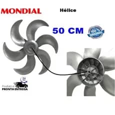 Hélice Do Ventilador Mondial Turbo 50cm 6 Pás Prata Original