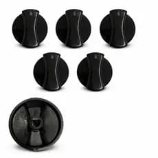 Kit 5 Botao Manipulo Botão Cooktop 5 Bocas Fischer