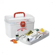 Maleta Organizadora de Remédios Nitron 6,2L Com Tampa Leve Resistente Polipropileno para Medicamentos 28x20x18
