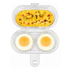 Forma Para Ovo Omelete Micro-ondas Cozido Prático Rápido Sem Óleo Fácil Uso Cozinha 2 Em 1
