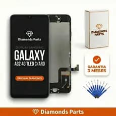 Tela Display Frontal SAMSUNG A22 A32 COM ARO - DIAMONDS ORIGINAL