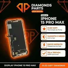 TELA DISPLAY FRONTAL IPHONE 15 PRO MAX OLED SOFT DIAMONDS ORIGINAL