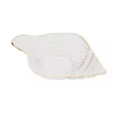 Bowl Wolff Trompete De Vidro Dourado Incolor 20cm X 12cm