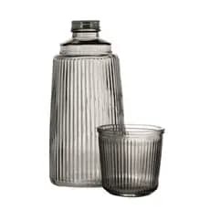 Moringa de Vidro Grace Color 1,1L com Tampa de Metal e Copo Embutido
