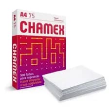 Papel A4 Sulfite Chamex 75g 500 Folhas - Branco | 1 Pacote, Kit com 2 ou 3