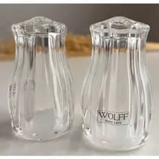 Conjunto 2 Peças Saleiro e Pimenteiro de Vidro com Tampa de Plástico Pétala Wolff