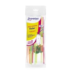 Canudo Frutas Flex Misto com 10 Unidades - Strawplast