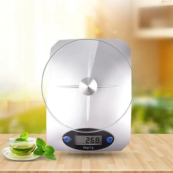 Balança Digital de Cozinha 10Kg Com Bandeja em Vidro