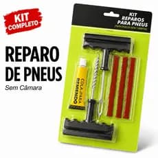 Kit Reparo Pneu Sem Câmara Carro e Moto Selante Remendo Macarrão
