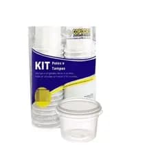 Pote Descartável Com tampa 145ml Com 100 Unidades Descartaveis