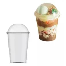 20un Copo Tampa Bolha Sem Furo 200ml Sobremesa Doce Bolo Pote