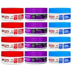 Cera Modeladora, Cera Finalizadora e Cera Modeladora Uva INFINITY 160g Kit 4Un de cada