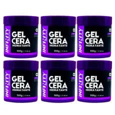 Gel Cera Hidratante 500g INFINITY LOOKS HAIR - 6 UNIDADES